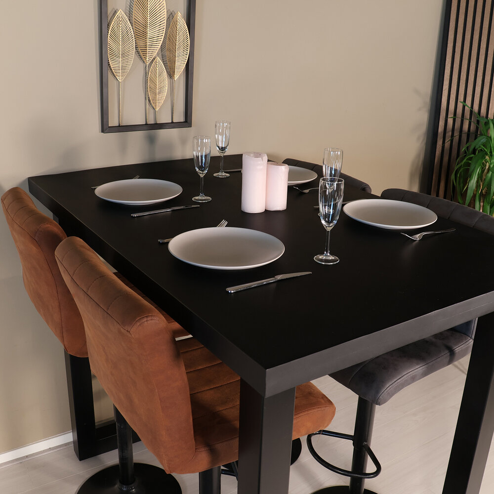 Bartafel Pixie 140cm zwart mangohout