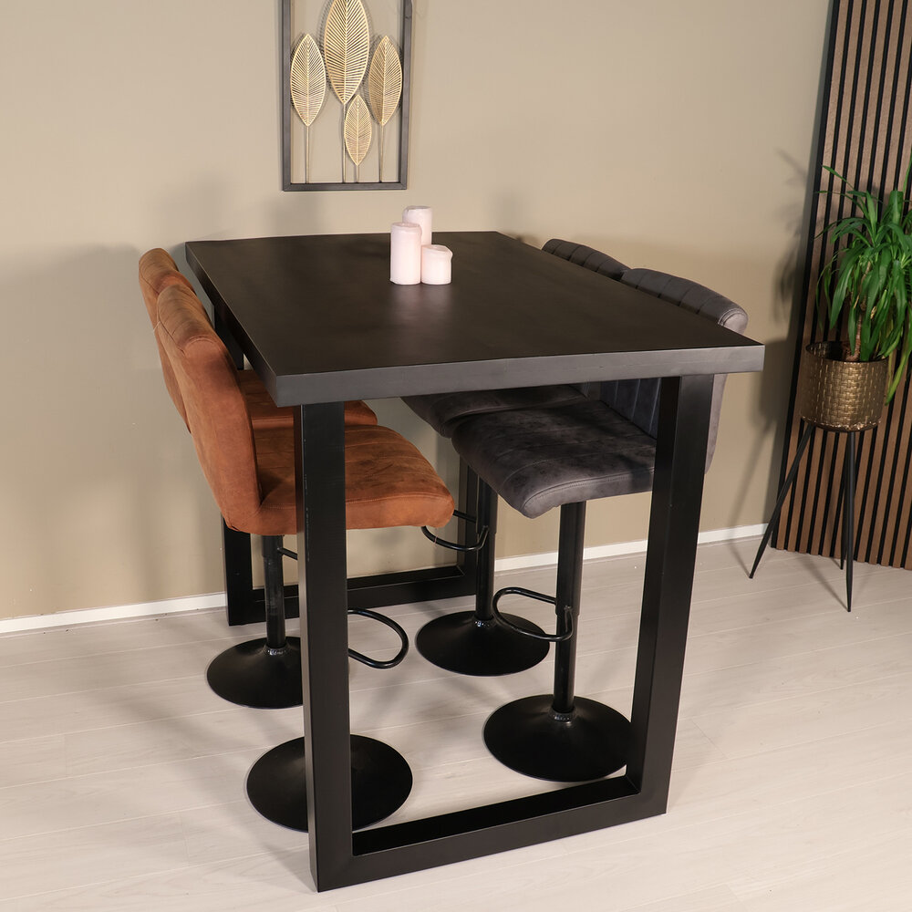 Bartafel Pixie 140cm zwart mangohout