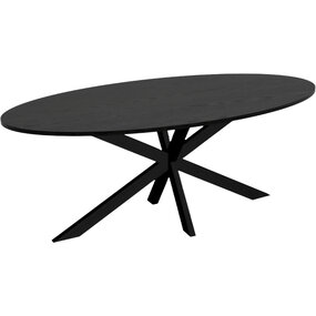 Lizzely Garden & Living Eettafel ovaal 200cm Rato zwart ovale tafel Lizzely Garden & Living Eettafel ovaal 200cm Rato zwart ovale tafel