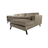 Lizzely Garden & Living Hoekbank Hilde 270cm taupe velvet rechts