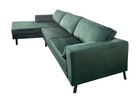 Hoekbank Hilde 270cm donkergroen velvet links