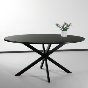 Lizzely Garden & Living Eettafel ovaal 160x100cm Rato zwart ovale tafel Lizzely Garden & Living Eettafel ovaal 160x100cm Rato zwart ovale tafel