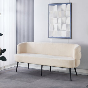 Lizzely Garden & Living Eetkamerbank Quinn 180cm beige chenille