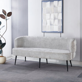 Lizzely Garden & Living Eetkamerbank Quinn 180cm grijs chenille