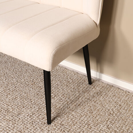 Lizzely Garden & Living Eetkamerbank 180cm Sally velvet creme 3 zits bank Lizzely Garden & Living Eetkamerbank 180cm Sally velvet creme 3 zits bank