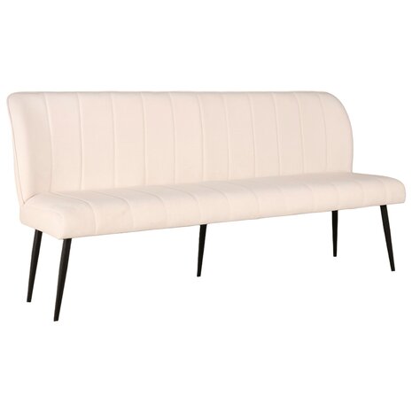 Lizzely Garden & Living Eetkamerbank 180cm Sally velvet creme 3 zits bank Lizzely Garden & Living Eetkamerbank 180cm Sally velvet creme 3 zits bank