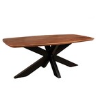 Salontafel deens ovaal mangohout 120cm bruin Livy Salontafel deens ovaal mangohout 120cm bruin Livy