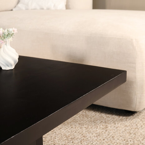Lizzely Garden & Living Salontafel 85cm mangohout Tori zwart Lizzely Garden & Living Salontafel 85cm mangohout Tori zwart