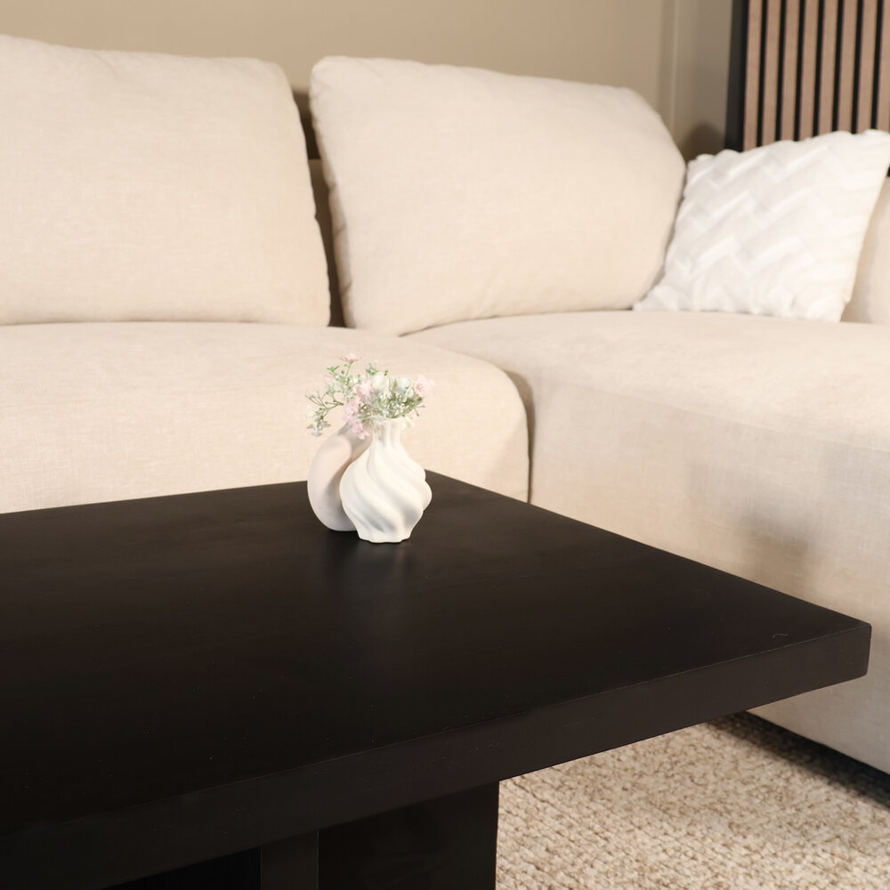 Salontafel 85cm mangohout Tori zwart Salontafel 85cm mangohout Tori zwart