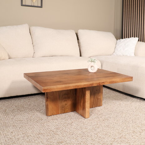 Lizzely Garden & Living Salontafel 85cm mangohout Tori bruin Lizzely Garden & Living Salontafel 85cm mangohout Tori bruin