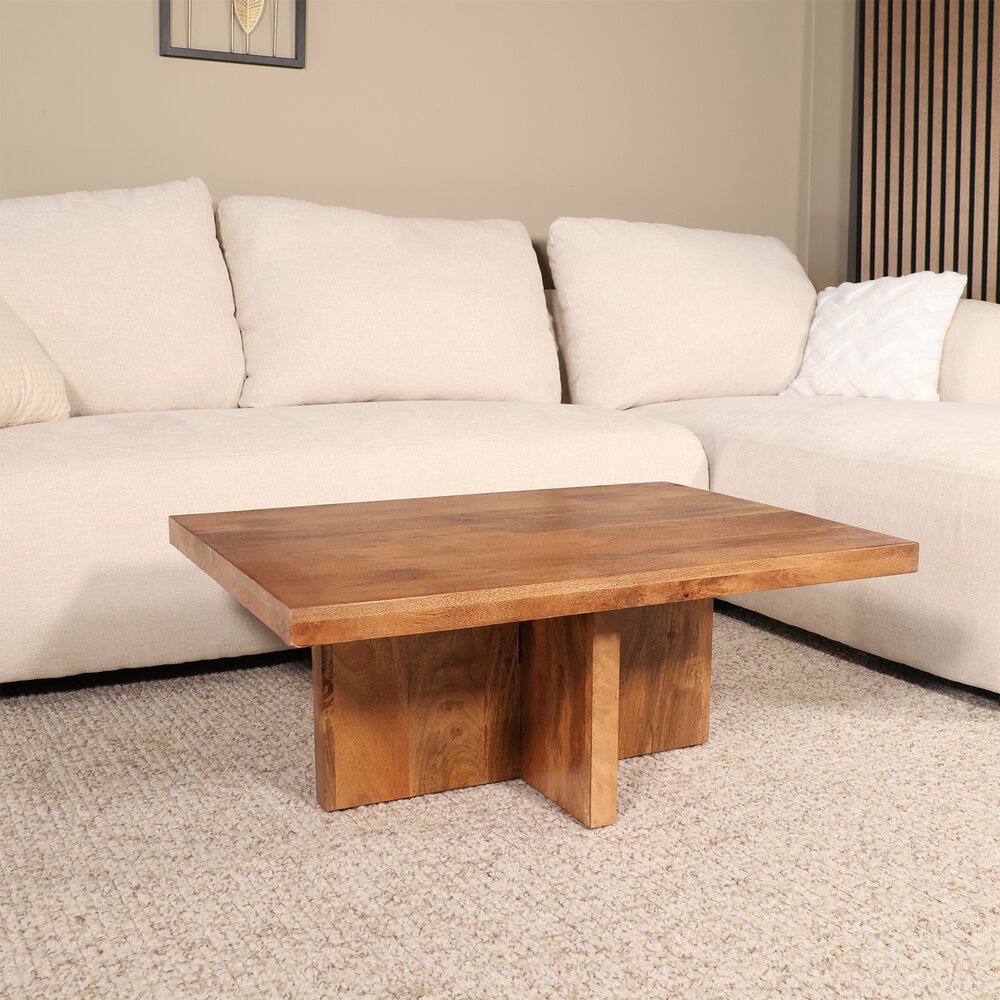 Salontafel 85cm mangohout Tori bruin Salontafel 85cm mangohout Tori bruin