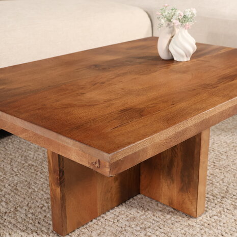 Lizzely Garden & Living Salontafel 85cm mangohout Tori bruin Lizzely Garden & Living Salontafel 85cm mangohout Tori bruin