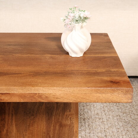 Lizzely Garden & Living Salontafel 85cm mangohout Tori bruin Lizzely Garden & Living Salontafel 85cm mangohout Tori bruin