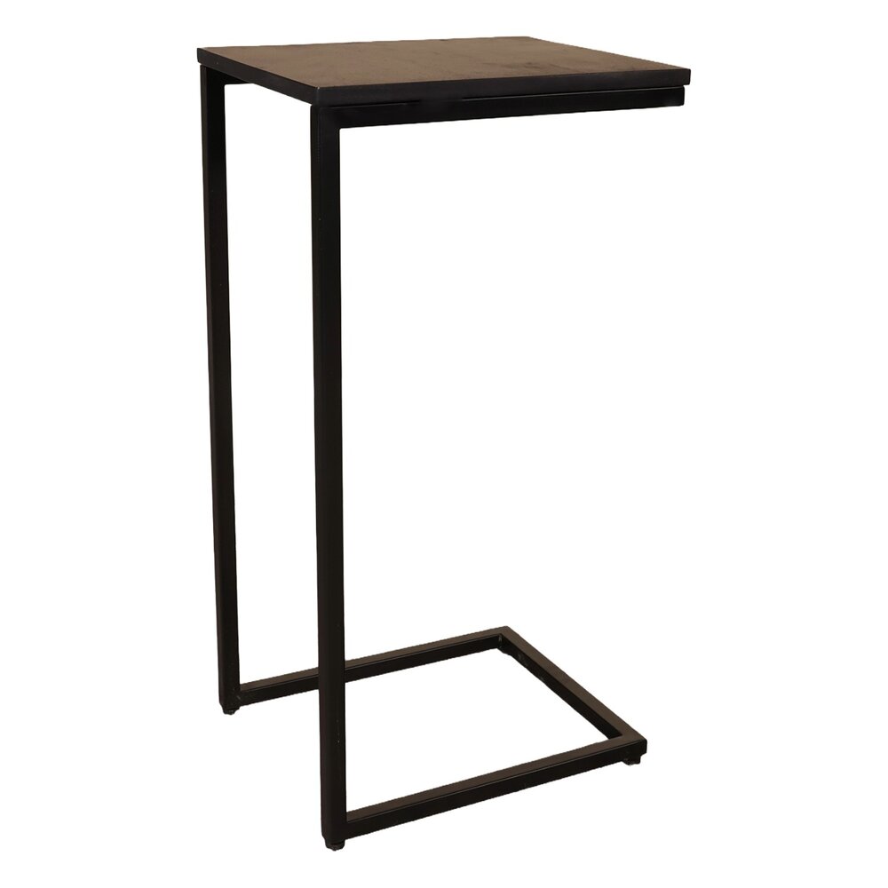 Bijzettafel Industrieel Jerry 74cm zwart mangohout Bijzettafel Industrieel Jerry 74cm zwart mangohout