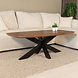 Lizzely Garden & Living Salontafel deens ovaal mangohout 130cm Livy walnoot Lizzely Garden & Living Salontafel deens ovaal mangohout 130cm Livy walnoot