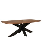 Salontafel deens ovaal mangohout 130cm walnoot Livy Salontafel deens ovaal mangohout 130cm walnoot Livy