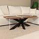 Lizzely Garden & Living Salontafel deens ovaal mangohout 130cm Livy walnoot Lizzely Garden & Living Salontafel deens ovaal mangohout 130cm Livy walnoot
