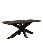 Salontafel deens ovaal mangohout 120cm zwart Livy Salontafel deens ovaal mangohout 120cm zwart Livy