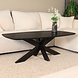 Lizzely Garden & Living Salontafel deens ovaal mangohout 130cm Livy zwart Lizzely Garden & Living Salontafel deens ovaal mangohout 130cm Livy zwart