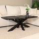 Lizzely Garden & Living Salontafel deens ovaal mangohout 130cm Livy zwart Lizzely Garden & Living Salontafel deens ovaal mangohout 130cm Livy zwart