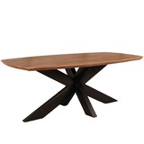 Lizzely Garden & Living Salontafel deens ovaal mangohout 120cm walnoot Livy Lizzely Garden & Living Salontafel deens ovaal mangohout 120cm walnoot Livy