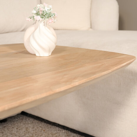 Lizzely Garden & Living Salontafel deens ovaal mangohout 120cm Livy lichtbruin