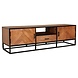 Lizzely Garden & Living TV meubel industrieel Danae bruin visgraat mangohout 180cm Lizzely Garden & Living TV meubel industrieel Danae bruin visgraat mangohout 180cm