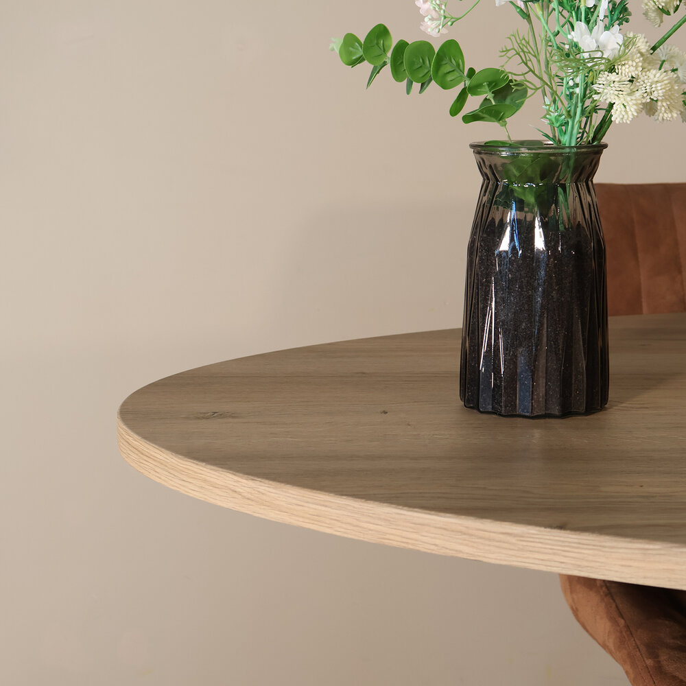 Eettafel ovaal 210cm Twist lichtbruin ovale eettafel Eettafel ovaal 210cm Twist lichtbruin ovale eettafel