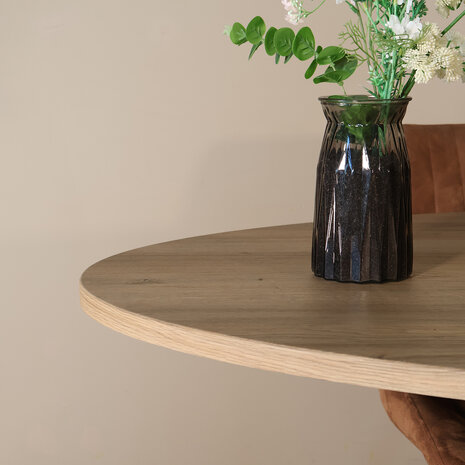 Lizzely Garden & Living Eettafel ovaal 210cm Twist lichtbruin ovale eettafel Lizzely Garden & Living Eettafel ovaal 210cm Twist lichtbruin ovale eettafel