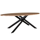 Eettafel Twist ovaal 210cm bruin MDF