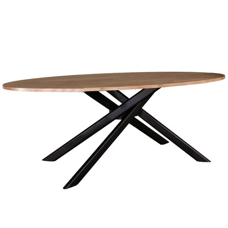 Lizzely Garden & Living Eettafel ovaal 210cm Twist bruin ovale eettafel Lizzely Garden & Living Eettafel ovaal 210cm Twist bruin ovale eettafel