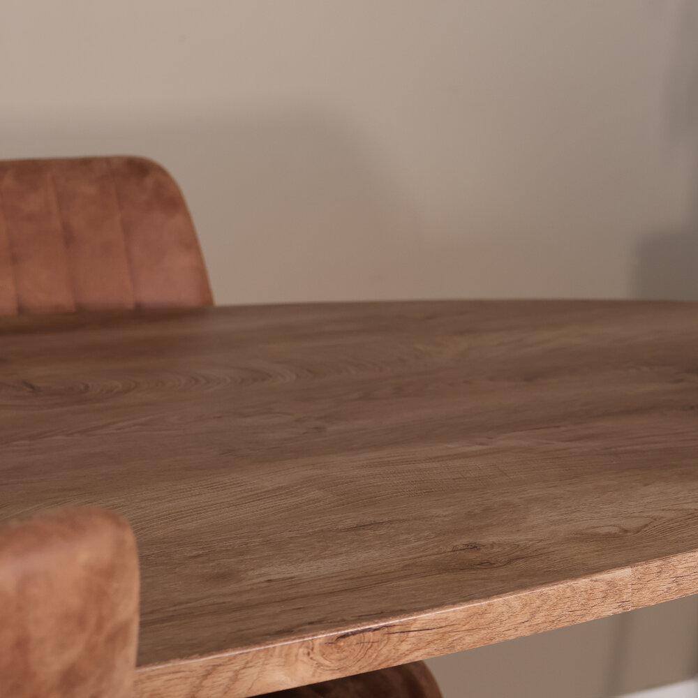 Eettafel ovaal 210cm Twist bruin ovale eettafel Eettafel ovaal 210cm Twist bruin ovale eettafel