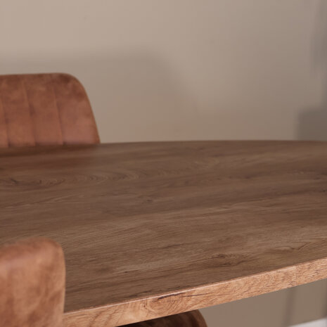 Lizzely Garden & Living Eettafel ovaal 210cm Twist bruin ovale eettafel Lizzely Garden & Living Eettafel ovaal 210cm Twist bruin ovale eettafel