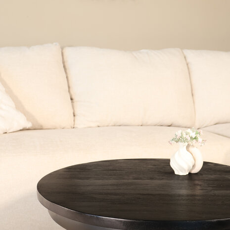 Lizzely Garden & Living Salontafel rond mangohout Tycho zwart 70cm Lizzely Garden & Living Salontafel rond mangohout Tycho zwart 70cm