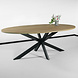 Lizzely Garden & Living Eettafel Rato ovaal 200cm lichtbruin MDF Lizzely Garden & Living Eettafel Rato ovaal 200cm lichtbruin MDF