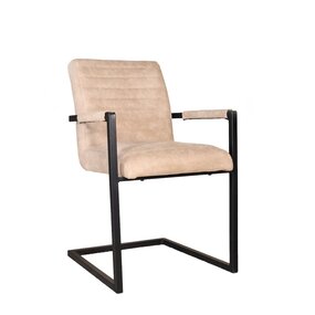 Lizzely Garden & Living Eetkamerstoel zand microvezel Noor