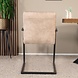 Lizzely Garden & Living Eetkamerstoel met armleuning zand microvezel Noor