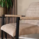Lizzely Garden & Living Eetkamerstoel met armleuning zand microvezel Noor