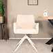 Lizzely Garden & Living Eetkamerstoel draaibaar beige chenille Lumi met beige poot Lizzely Garden & Living Eetkamerstoel draaibaar beige chenille Lumi met beige poot