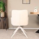 Lizzely Garden & Living Eetkamerstoel draaibaar beige chenille Lumi met beige poot Lizzely Garden & Living Eetkamerstoel draaibaar beige chenille Lumi met beige poot
