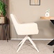 Lizzely Garden & Living Eetkamerstoel draaibaar beige chenille Lumi met beige poot Lizzely Garden & Living Eetkamerstoel draaibaar beige chenille Lumi met beige poot