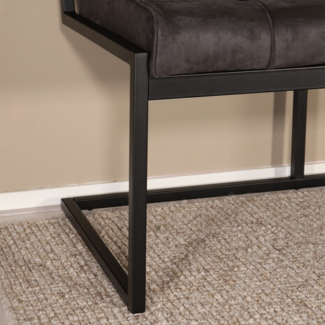 Lizzely Garden & Living Eetkamerbank Vito 220cm zwart microvezel eetbank Lizzely Garden & Living Eetkamerbank Vito 220cm zwart microvezel eetbank