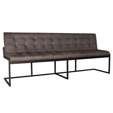 Lizzely Garden & Living Eetkamerbank Vito 220cm antraciet microvezel eetbank Lizzely Garden & Living Eetkamerbank Vito 220cm antraciet microvezel eetbank