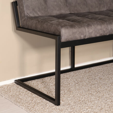 Lizzely Garden & Living Eetkamerbank Vito 220cm antraciet microvezel eetbank Lizzely Garden & Living Eetkamerbank Vito 220cm antraciet microvezel eetbank