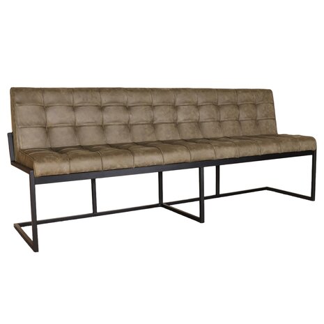 Lizzely Garden & Living Eetkamerbank Vito 220cm donkergroen microvezel eetbank Lizzely Garden & Living Eetkamerbank Vito 220cm donkergroen microvezel eetbank