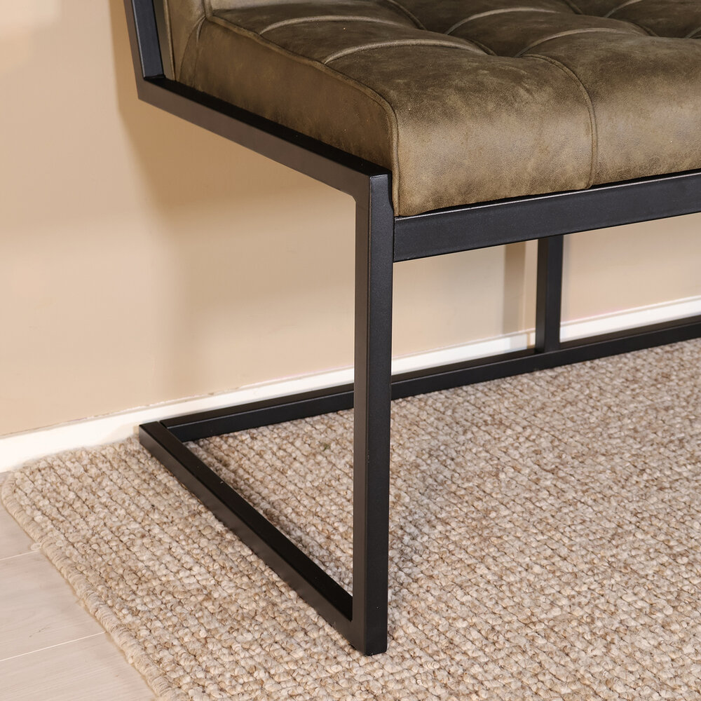 Eetkamerbank Vito 220cm donkergroen microvezel eetbank Eetkamerbank Vito 220cm donkergroen microvezel eetbank