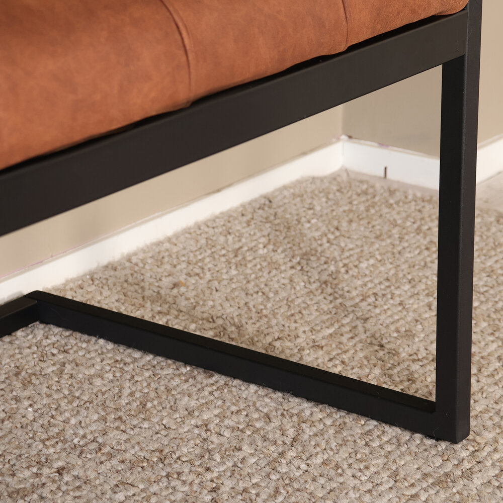 Eetkamerbank Vito 220cm cognac microvezel eetbank Eetkamerbank Vito 220cm cognac microvezel eetbank