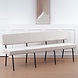 Lizzely Garden & Living Eetkamerbank Wendy 220cm zand stof Lizzely Garden & Living Eetkamerbank Wendy 220cm zand stof