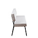 Lizzely Garden & Living Eetkamerbank Wendy 220cm zand stof Lizzely Garden & Living Eetkamerbank Wendy 220cm zand stof