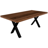 Lizzely Garden & Living Eettafel X-poot rechthoekig 200cm bruin mangohout Lizzely Garden & Living Eettafel X-poot rechthoekig 200cm bruin mangohout